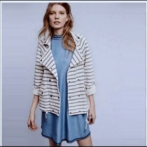 Anthropologie Dolan Left Coast Collection Striped Knit Jacket Womens Size M‎